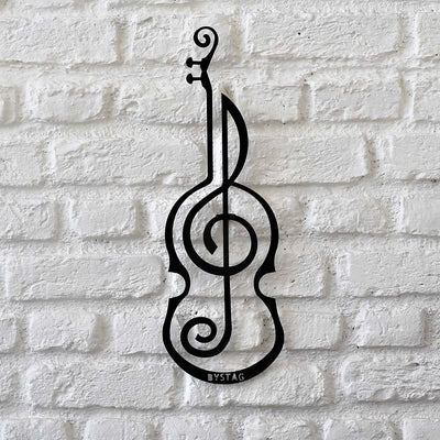 Bystag metal dekoratif duvar aksesuarı violin- Bystag metal wall art-wall art-wall decor-metal wall decor-violin