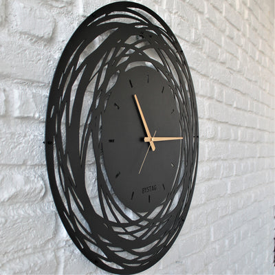 Bystag Metal decorative Wall clock Lines-Bystag Büyük saat - Bystag Metal dekoratif Duvar Saati Çizgiler - Bystag Big Clock