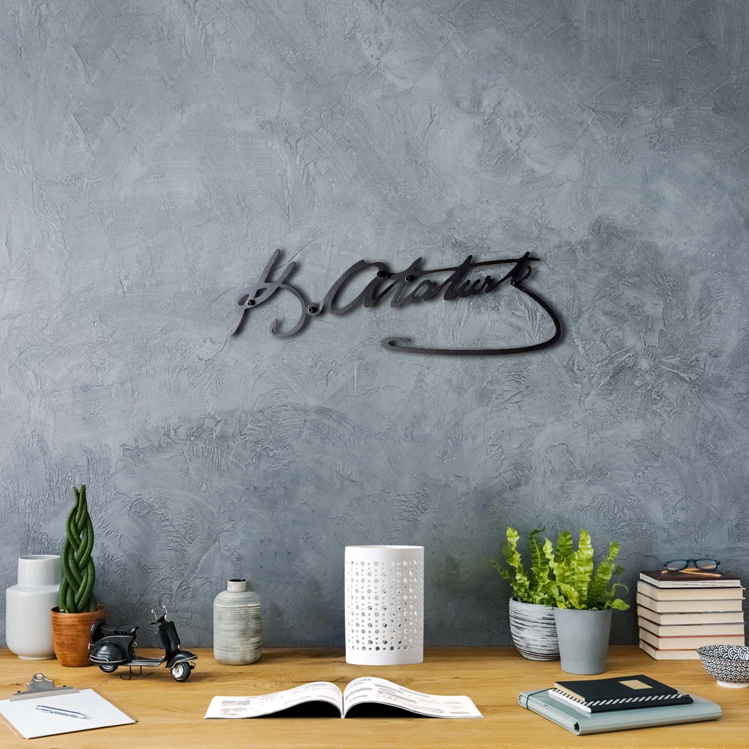 Bystag metal dekoratif duvar aksesuarı Atatürk- Bystag metal wall art-wall art-wall decor-metal wall decor-Atatürk