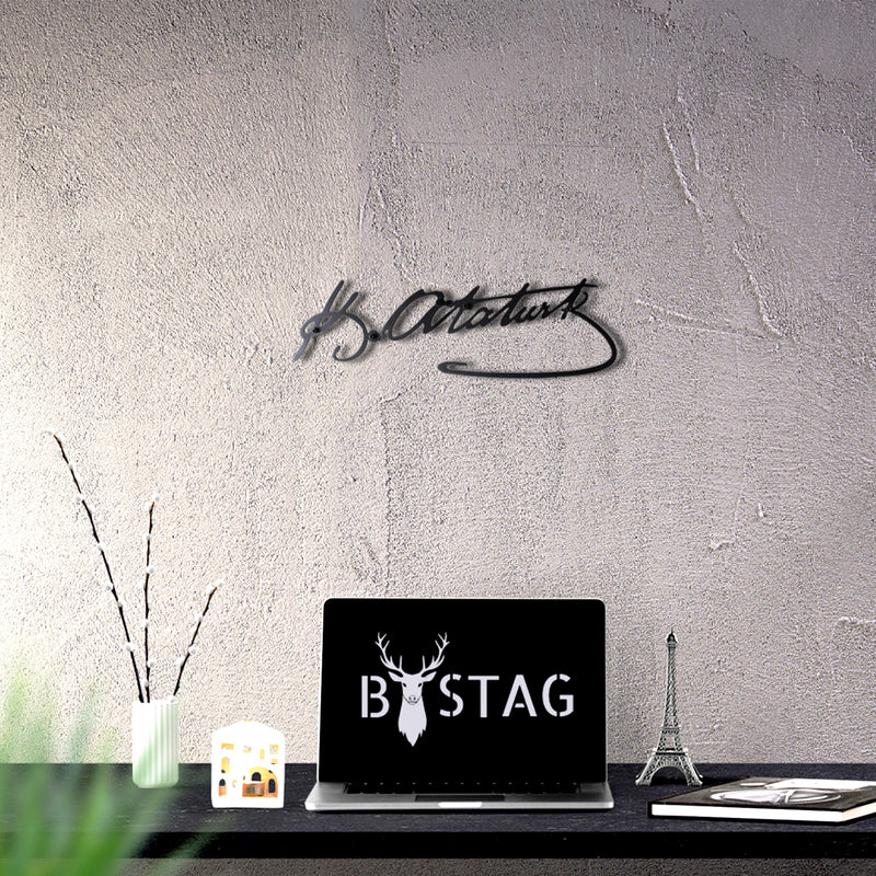 Bystag metal dekoratif duvar aksesuarı Atatürk- Bystag metal wall art-wall art-wall decor-metal wall decor-Atatürk