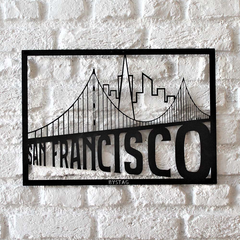 Bystag metal dekoratif duvar aksesuarı san francisco- Bystag metal wall art-wall art-wall decor-metal wall decor-san francisco