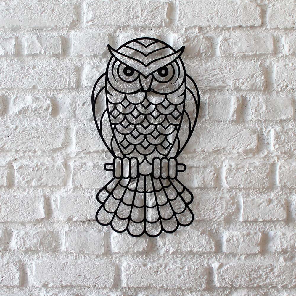 Bystag metal dekoratif duvar aksesuarı baykuş- Bystag metal wall art-wall art-wall decor-metal wall decor-owl