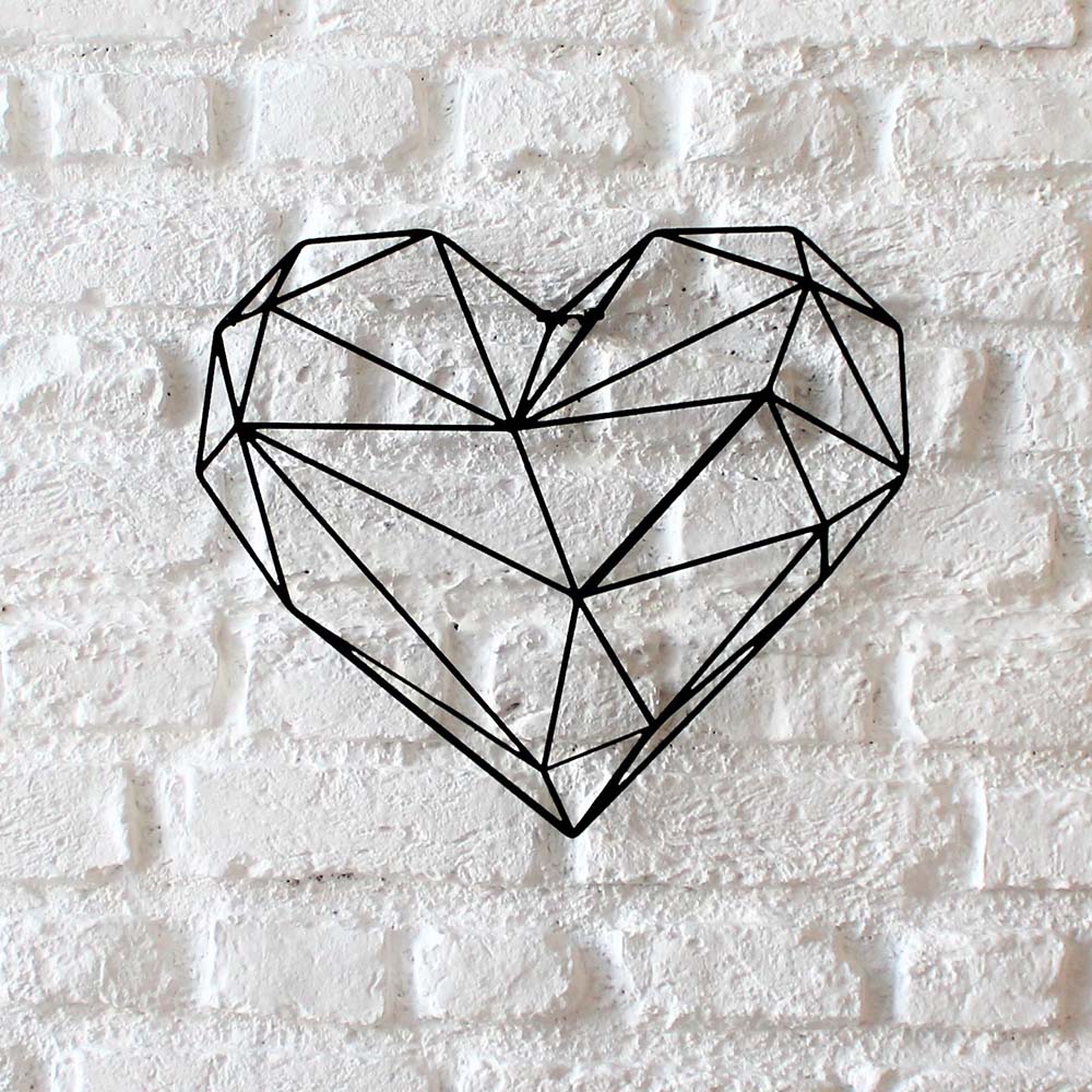 Bystag metal dekoratif duvar aksesuarı kalp- Bystag metal wall art-wall art-wall decor-metal wall decor-heart