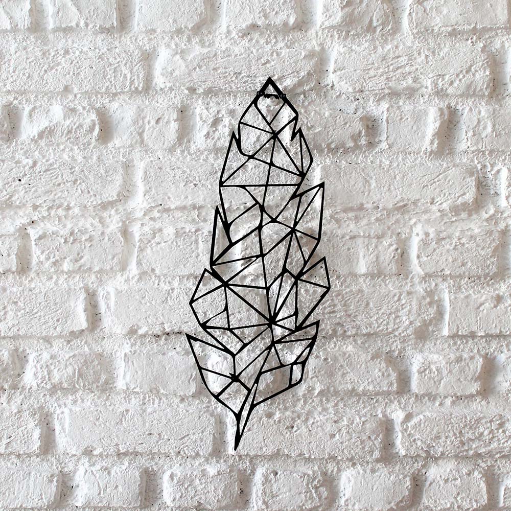 Bystag metal dekoratif duvar aksesuarı tüy- Bystag metal wall art-wall art-wall decor-metal wall decor-feather