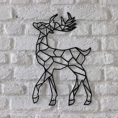 Bystag metal dekoratif duvar aksesuarı geyik-ceylan- Bystag metal wall art-wall art-wall decor-metal wall decor-deer