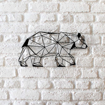 Bystag metal dekoratif duvar aksesuarı ayı- Bystag metal wall art-wall art-wall decor-metal wall decor-bear