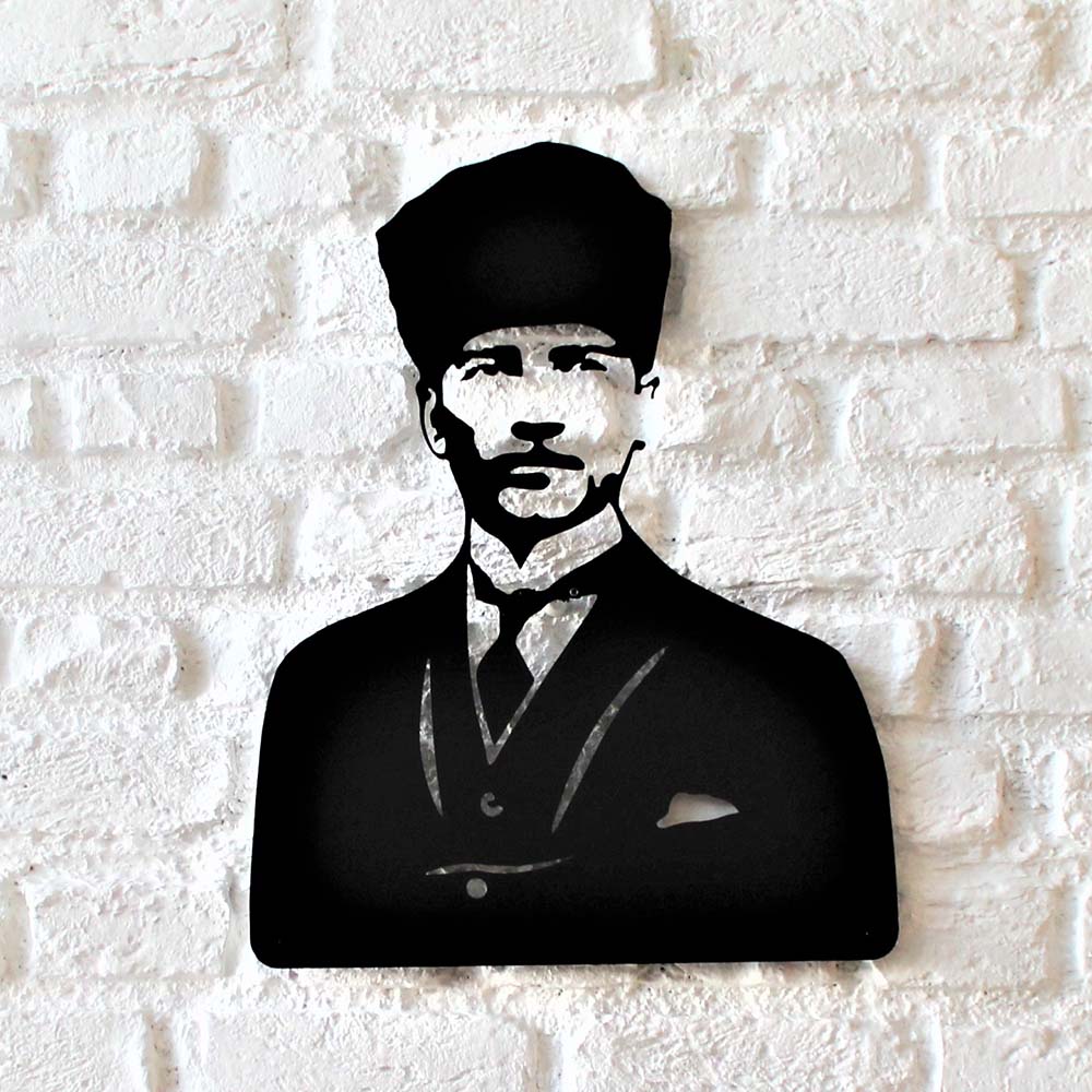 Bystag metal dekoratif duvar aksesuarı Atatürk- Bystag metal wall art-wall art-wall decor-metal wall decor-Atatürk