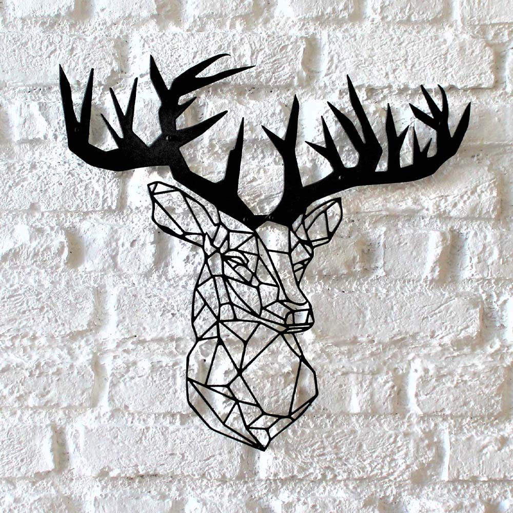 Bystag metal dekoratif duvar aksesuarı geyik- Bystag metal wall art-wall art-wall decor-metal wall decor-stag