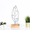 Bystag metal ahşap dekoratif masa süs dekoru-raf dekoru-hediyelik aksesuar-biblo-raf için süs-tüy- Bystag metal wood decorative desk ornament-ornamental decor- wood metal decor-feather