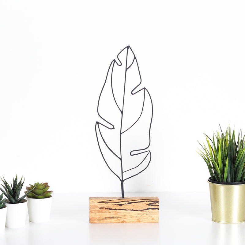 Bystag metal ahşap dekoratif masa süs dekoru-raf dekoru-hediyelik aksesuar-biblo-raf için süs-tüy- Bystag metal wood decorative desk ornament-ornamental decor- wood metal decor-feather