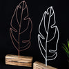 Bystag metal ahşap dekoratif masa süs dekoru-raf dekoru-hediyelik aksesuar-biblo-raf için süs-tüy- Bystag metal wood decorative desk ornament-ornamental decor- wood metal decor-feather