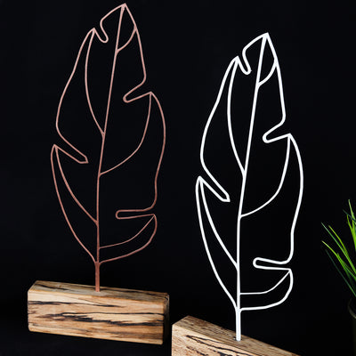 Bystag metal ahşap dekoratif masa süs dekoru-raf dekoru-hediyelik aksesuar-biblo-raf için süs-tüy- Bystag metal wood decorative desk ornament-ornamental decor- wood metal decor-feather