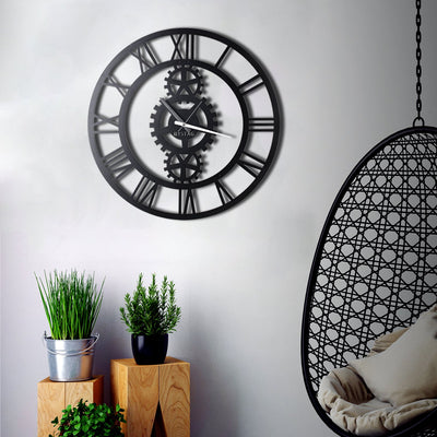 Bystag Metal decorative Wall clock Gear-Bystag Büyük saat - Bystag Metal dekoratif Duvar Saati Dişli- Bystag Big Clock