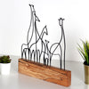 Bystag metal ahşap dekoratif masa süs dekoru-raf dekoru-hediyelik aksesuar-biblo-raf için süs-zürafa- Bystag metal wood decorative desk ornament-ornamental decor- wood metal decor-giraffe