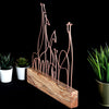 Bystag metal ahşap dekoratif masa süs dekoru-raf dekoru-hediyelik aksesuar-biblo-raf için süs-zürafa- Bystag metal wood decorative desk ornament-ornamental decor- wood metal decor-giraffe