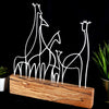 Bystag metal ahşap dekoratif masa süs dekoru-raf dekoru-hediyelik aksesuar-biblo-raf için süs-zürafa- Bystag metal wood decorative desk ornament-ornamental decor- wood metal decor-giraffe