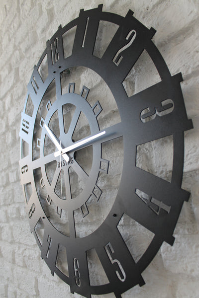 Bystag Metal decorative Wall clock stone-Bystag Büyük saat - Bystag Metal dekoratif Duvar Saati dümen -Bystag Big Clock