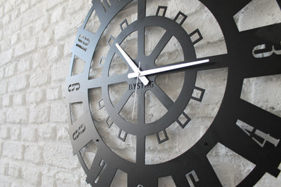 Bystag Metal decorative Wall clock stone-Bystag Büyük saat - Bystag Metal dekoratif Duvar Saati dümen -Bystag Big Clock