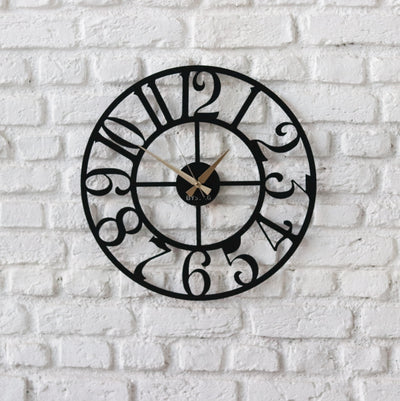 Bystag Metal decorative Wall clock Circle-Bystag Büyük saat - Bystag Metal dekoratif Duvar Saati Rakamlı- Bystag Big Clock