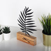 Bystag metal ahşap dekoratif masa süs dekoru-raf dekoru-hediyelik aksesuar-biblo-raf için süs-yaprak- Bystag metal wood decorative desk ornament-ornamental decor- wood metal decor-leaf
