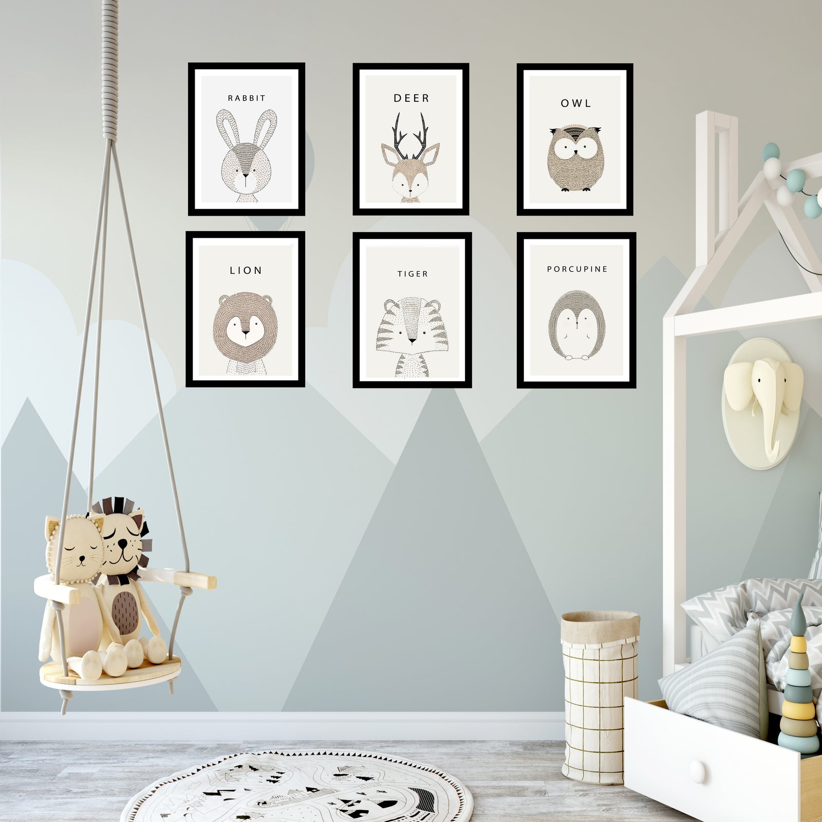 POSTER SET SWEET ANIMALS SET 6'LI