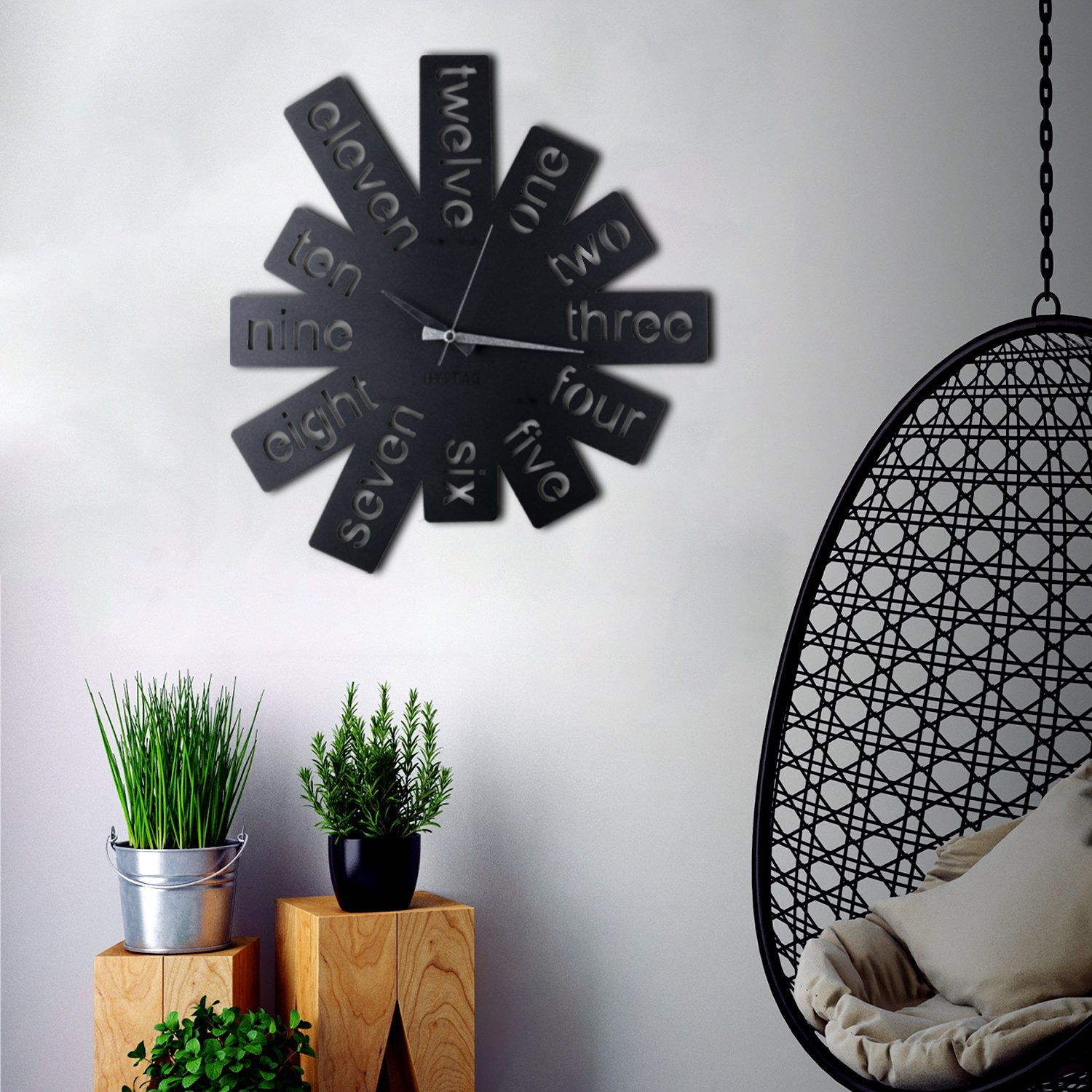 Bystag Metal decorative Wall clock Letters-Bystag Büyük saat - Bystag Metal dekoratif Duvar Saati Harfler- Bystag Big Clock