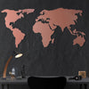 Bystag metal dekoratif duvar aksesuarı dünya haritası- Bystag metal wall art-wall art-wall decor-metal wall decor-world map-metal world map-bronze world map