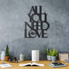 Bystag metal dekoratif duvar aksesuarı all you need is love- Bystag metal wall art-wall art-wall decor-metal wall decor-all you need is love