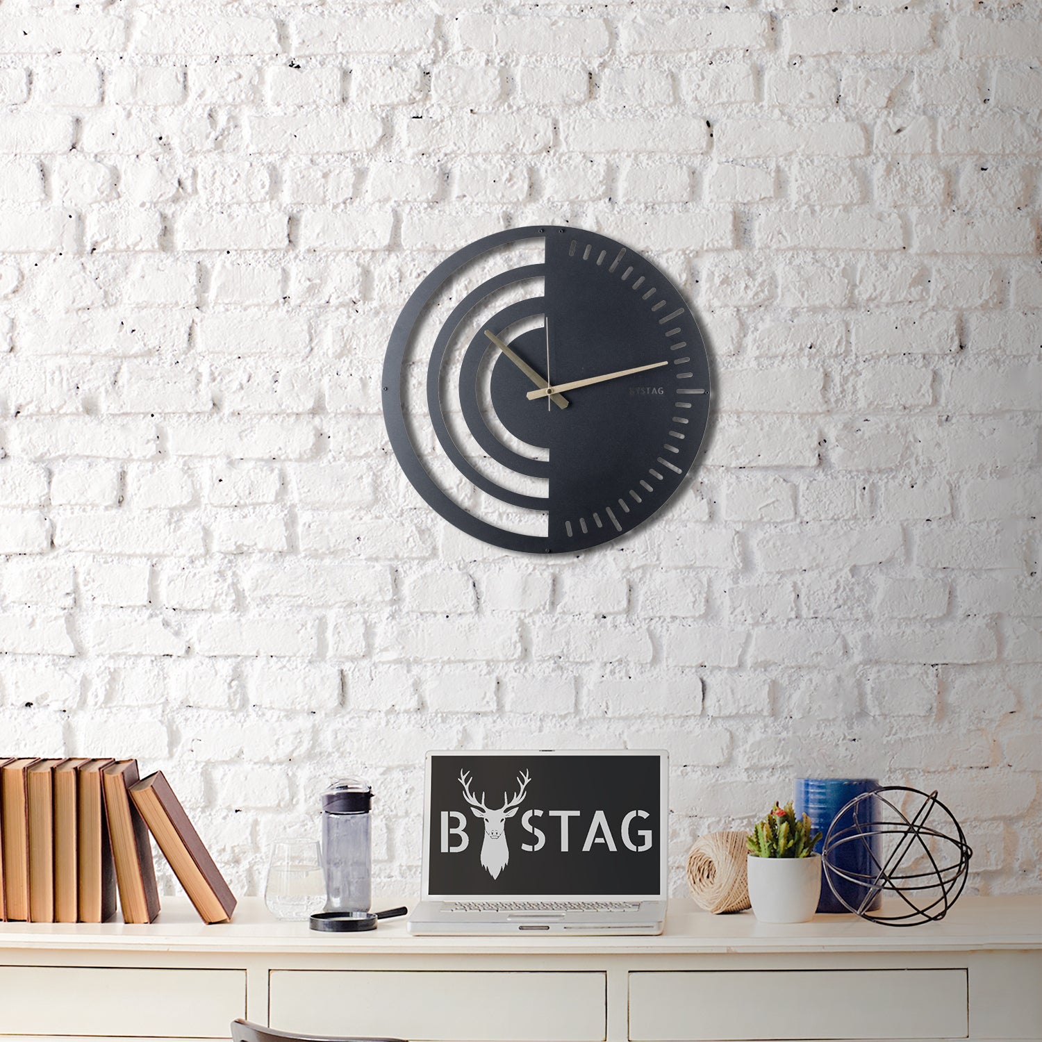 Bystag Metal decorative Wall clock Chrono-Bystag Büyük saat - Bystag Metal dekoratif Duvar Saati Chrono- Bystag Big Clock