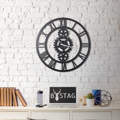 Bystag Metal decorative Wall clock Gear-Bystag Büyük saat - Bystag Metal dekoratif Duvar Saati Dişli- Bystag Big Clock