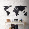 World Map metal wall art decor black geometrik bystag-dünya haritası siyah duvar dekoru