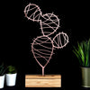 Bystag metal ahşap dekoratif masa süs dekoru-raf dekoru-hediyelik aksesuar-biblo-raf için süs-kaktüs- Bystag metal wood decorative desk ornament-ornamental decor- wood metal decor-cactus