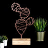 Bystag metal ahşap dekoratif masa süs dekoru-raf dekoru-hediyelik aksesuar-biblo-raf için süs-kaktüs- Bystag metal wood decorative desk ornament-ornamental decor- wood metal decor-cactus