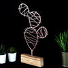 Bystag metal ahşap dekoratif masa süs dekoru-raf dekoru-hediyelik aksesuar-biblo-raf için süs-kaktüs- Bystag metal wood decorative desk ornament-ornamental decor- wood metal decor-cactus