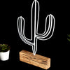 Bystag metal ahşap dekoratif masa süs dekoru-raf dekoru-hediyelik aksesuar-biblo-raf için süs-kaktüs- Bystag metal wood decorative desk ornament-ornamental decor- wood metal decor-cactus