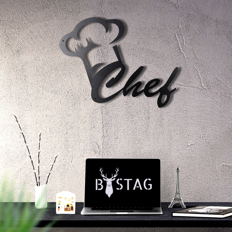 Bystag metal dekoratif duvar aksesuarı chef- Bystag metal wall art-wall art-wall decor-metal wall decor-chef-cook