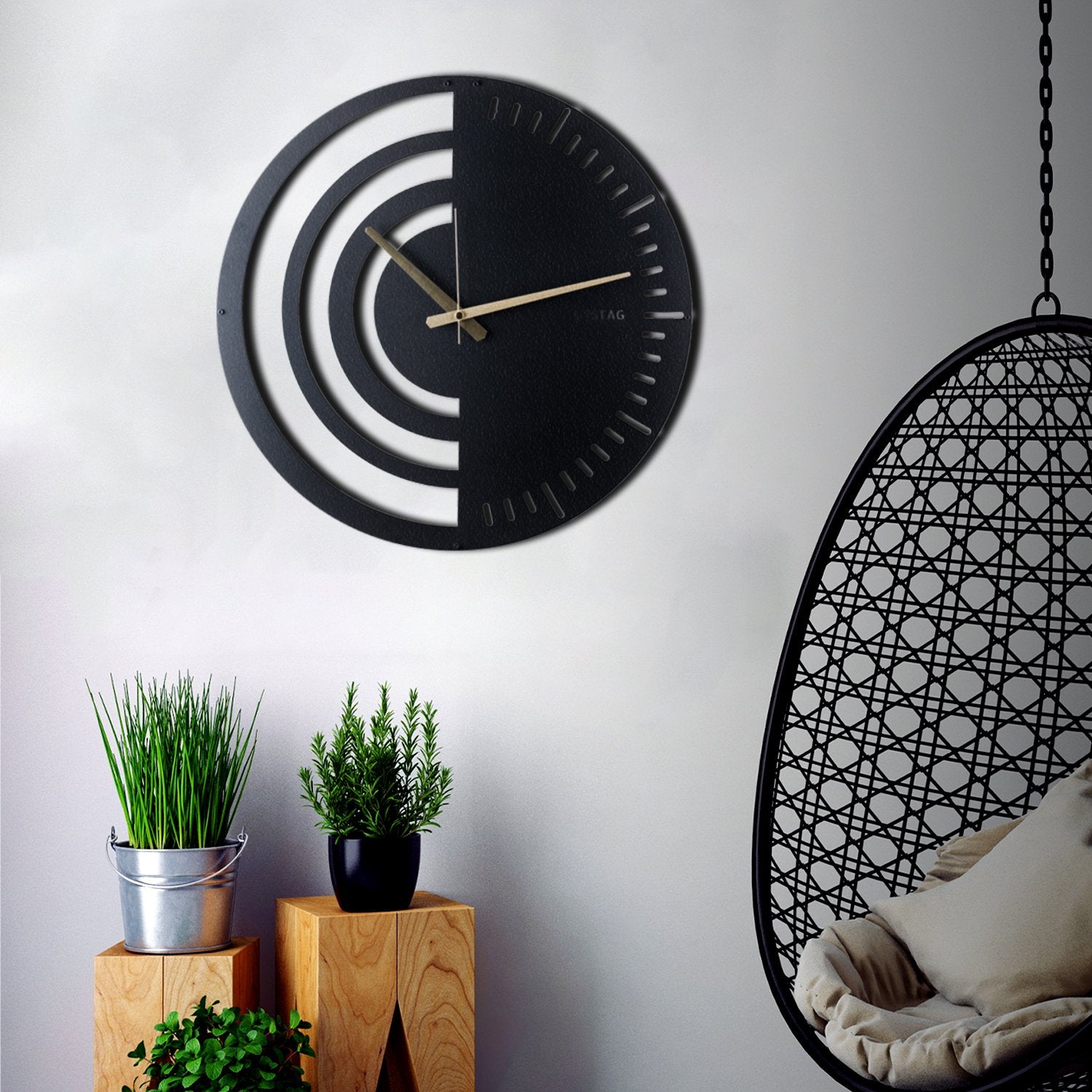 Bystag Metal decorative Wall clock Chrono-Bystag Büyük saat - Bystag Metal dekoratif Duvar Saati Chrono- Bystag Big Clock
