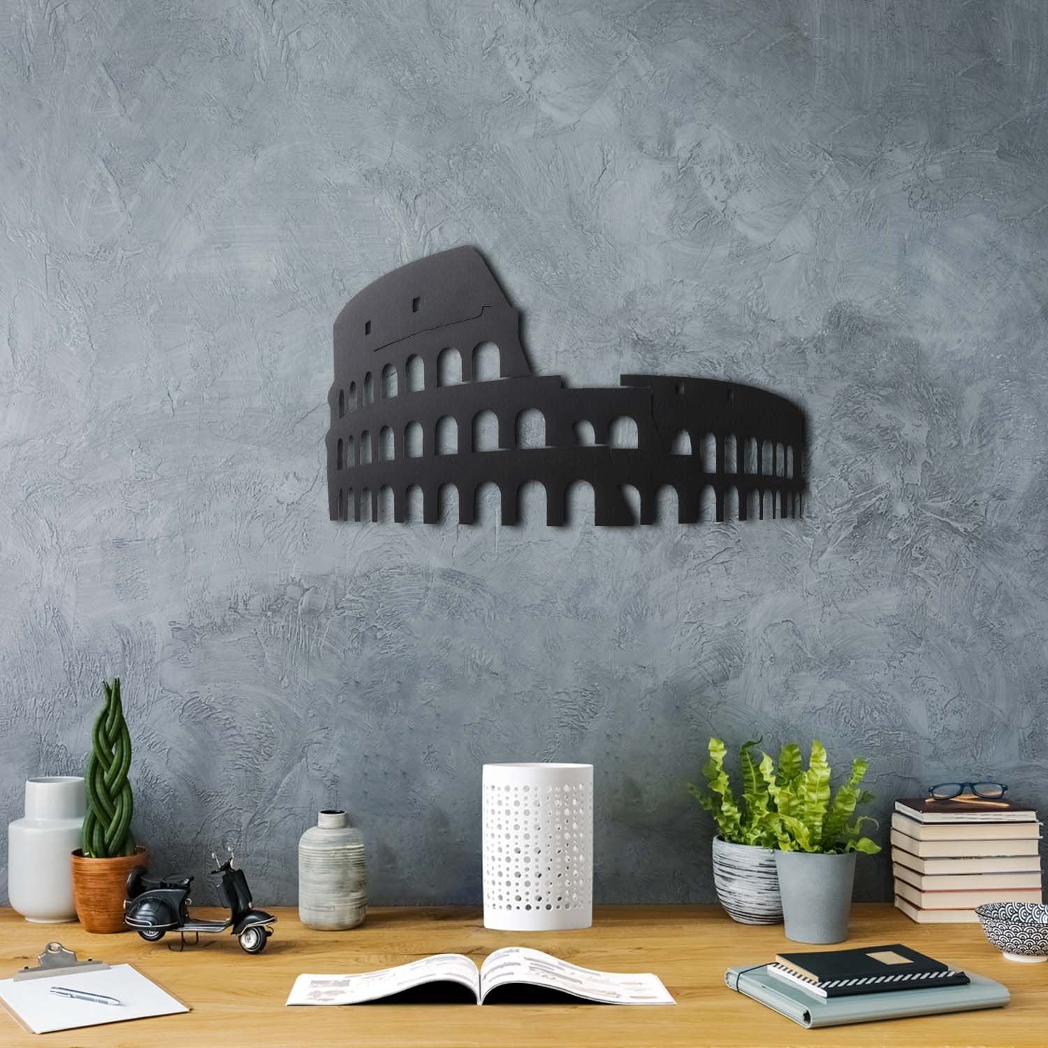 Bystag metal dekoratif duvar aksesuarı kolezyum- Bystag metal wall art-wall art-wall decor-metal wall decor-colosseum