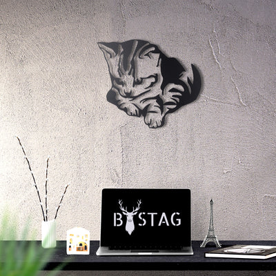 Bystag metal dekoratif duvar aksesuarı kedi- Bystag metal wall art-wall art-wall decor-metal wall decor-cat-animal