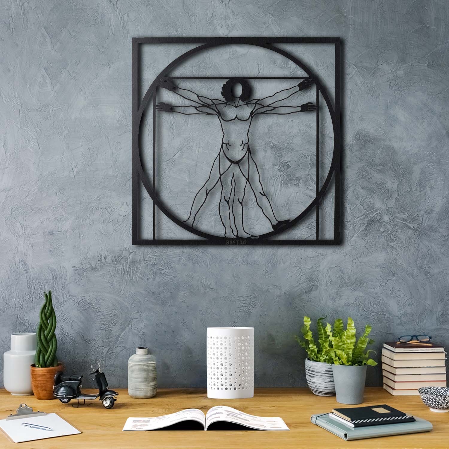 Bystag metal dekoratif duvar aksesuarı da vinci- Bystag metal wall art-wall art-wall decor-metal wall decor-da vinci