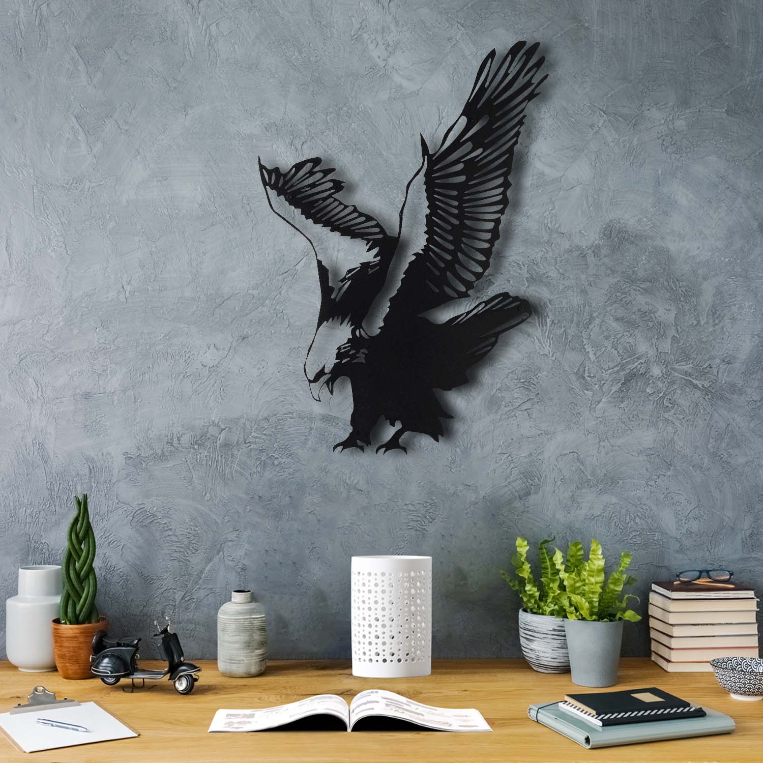 Bystag metal dekoratif duvar aksesuarı kartal- Bystag metal wall art-wall art-wall decor-metal wall decor-eagle