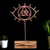 Bystag metal ahşap dekoratif masa süs dekoru-raf dekoru-hediyelik aksesuar-biblo-raf için süs-göz- Bystag metal wood decorative desk ornament-ornamental decor- wood metal decor-eye