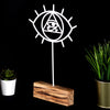 Bystag metal ahşap dekoratif masa süs dekoru-raf dekoru-hediyelik aksesuar-biblo-raf için süs-göz- Bystag metal wood decorative desk ornament-ornamental decor- wood metal decor-eye