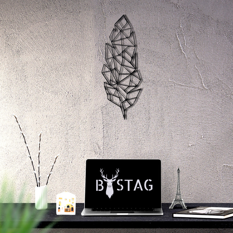 Bystag metal dekoratif duvar aksesuarı tüy- Bystag metal wall art-wall art-wall decor-metal wall decor-feather
