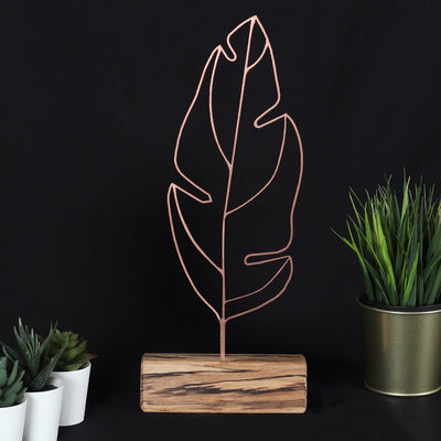 Bystag metal ahşap dekoratif masa süs dekoru-raf dekoru-hediyelik aksesuar-biblo-raf için süs-tüy- Bystag metal wood decorative desk ornament-ornamental decor- wood metal decor-feather