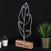 Bystag metal ahşap dekoratif masa süs dekoru-raf dekoru-hediyelik aksesuar-biblo-raf için süs-tüy- Bystag metal wood decorative desk ornament-ornamental decor- wood metal decor-feather