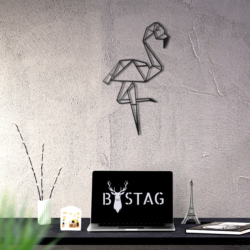 Bystag metal dekoratif duvar aksesuarı flamingo- Bystag metal wall art-wall art-wall decor-metal wall decor-flamingo
