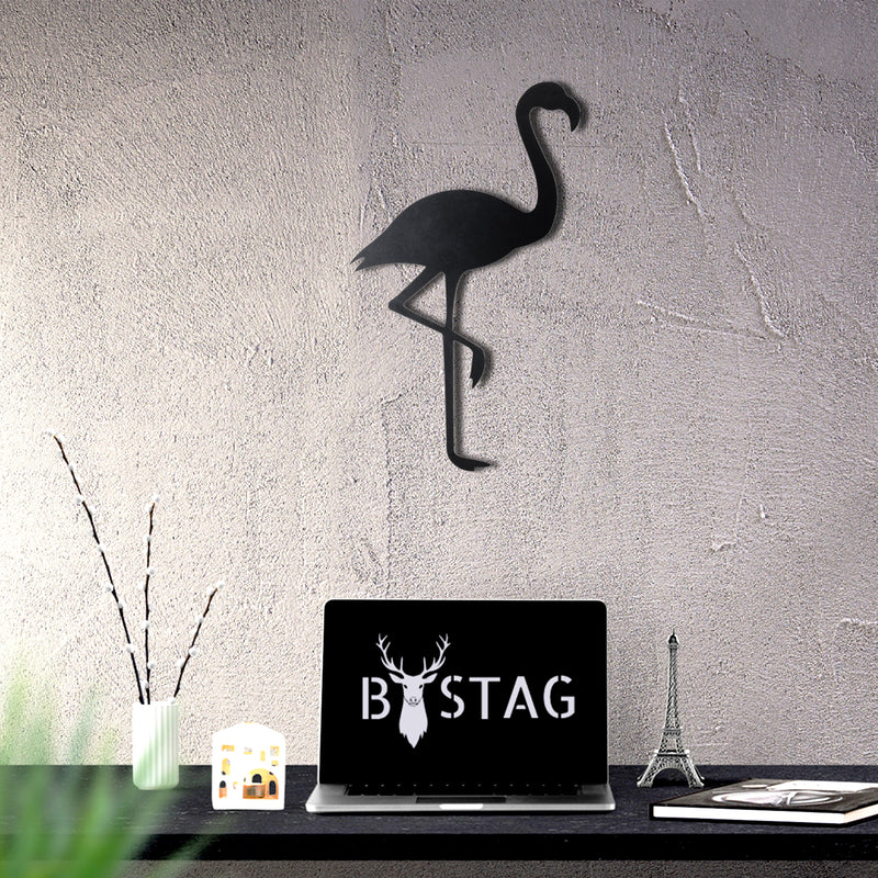 Bystag metal dekoratif duvar aksesuarı flamingo- Bystag metal wall art-wall art-wall decor-metal wall decor-flamingo 