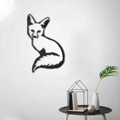 Bystag metal dekoratif duvar aksesuarı tilki- Bystag metal wall art-wall art-wall decor-metal wall decor-fox-animal