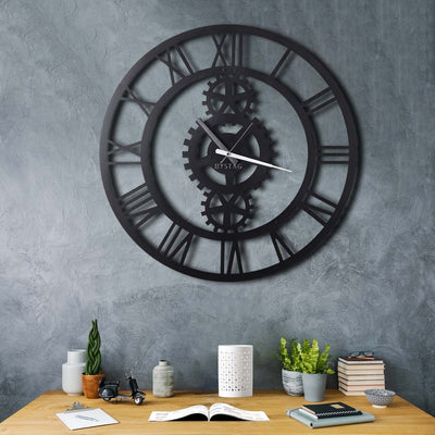 Bystag Metal decorative Wall clock Gear-Bystag Büyük saat - Bystag Metal dekoratif Duvar Saati Dişli- Bystag Big Clock